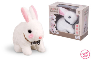 Králík chodící s efekty 16 cm 