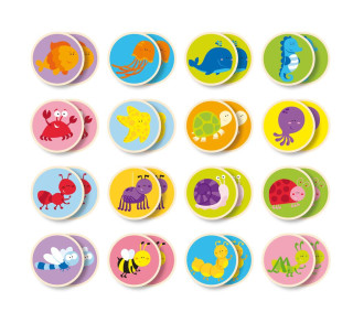 Dřevěné pexeso - zvířátka