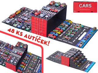 Auto 6,5 cm kov zpětný chod 48 ks v krabičce