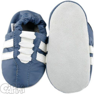 Kožené capáčky CAPIKI 6-12 m TENISKY tmavě modré