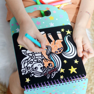 Sametové omalovánky Jednorožci 6 obrázků 8 fixů Tookyland