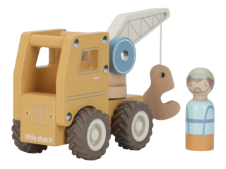 Autojeřáb dřevěný Little Dutch