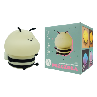 LED silikonová noční lampička Rgb - včelka Mary's 