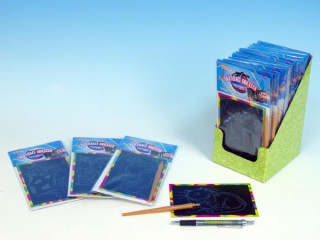 Škrabací obrázek duhový 15x10cm