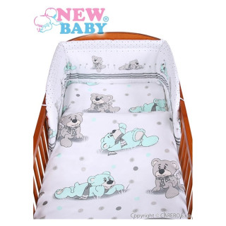3-dílné ložní povlečení New Baby 100/135 cm šedý medvídek