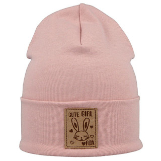 Čepice vysoká s lemem pudrová bear RDX