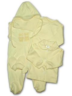 Soupravička 5-ti dílná žlutá vel. 56 