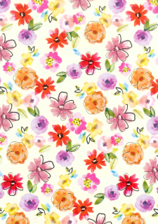 Balící papír květiny 2 x 0,70 m