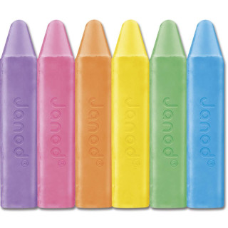Colorino Barevné křídy na chodník 6 barev Janod 