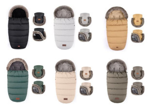 Set zimní fusak Comfy 4 v 1 + rukavice na kočárek Furry Petite & Mars