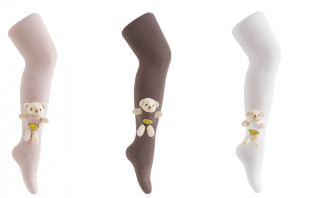 Dětské balvněné punčocháče s aplikací plyšáka Be Snazzy