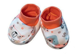 Kojenecké bavlněné capáčky Medvídek KORÁLOVÉ Baby Service Vel. 1