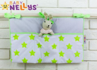 Kapsář k postýlce 50 x 30 cm Baby Nellys Bílá + Limetka
