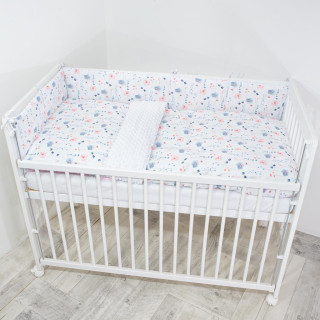 5 dílná sada do postýlky Minky Verona 100 x 135 cm Esito - bílá