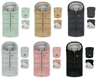 Zimní set fusak Jibot 3v1 + rukavice na kočárek Jasie Petite & Mars