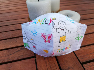 Látková respirační rouška - pro děti 7 - 12 let animals jednovrstvá letní