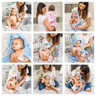 Dětská osuška s kapucí 100x100 cm Baby Ono Velur - samet