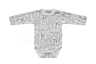 Bavlněné body dlouhý rukáv Kočky Baby Service