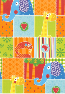 Balící papír veselá zvířata 2 x 0,70 m