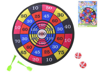 Terč na suchý zip 28 cm + 2 ks míčky + 2 ks šipky