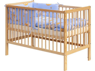 Dětská postýlka s kompletní výbavou 120 x 60 cm, mráček modrá Scarlett