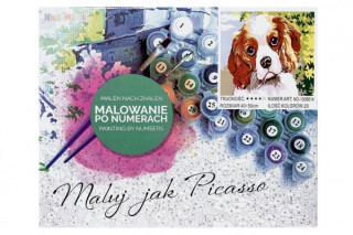 Malování podle čísel na plátno - pejsek