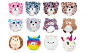 Míček zvířátko nafukovací plyš 15 cm