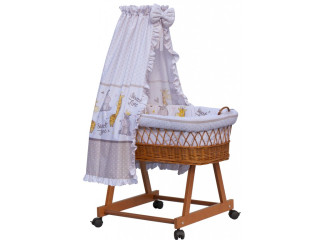 Proutěný košík na miminko s nebesy Scarlett Nebula - béžová