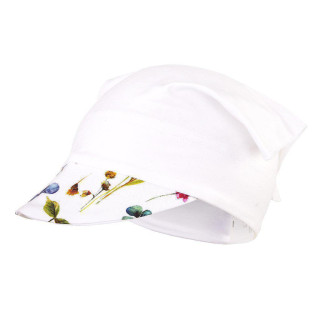 Šátek tenký kšilt Outlast® UV 50+ Bílá/bílá louka