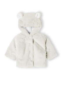 Kabátek kojenecký chlupatý s podšívkou, Minoti, béžová