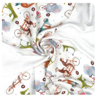 Bambusové ubrousky BMB 30 x 30 cm Digi Zoo on the Road Mix 9 ks Xkko