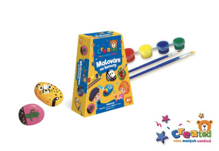 Malování na kameny/oblázky s barvami a štětci Created