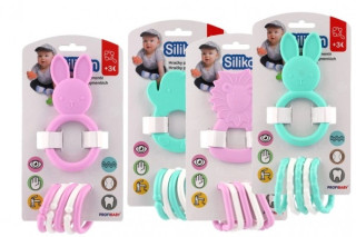 Silikonové kousátko Zvířátko s přívěsky