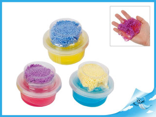 Sliz s kuličkami v kelímku 3barvy