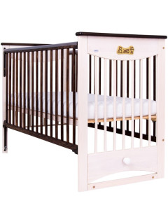 Dětská postýlka Drewex Mocca se stahovací bočnicí přírodní 