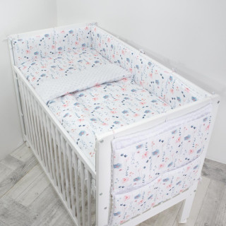 6 dílná sada do postýlky Minky Verona 100 x 135 cm Esito - bílá