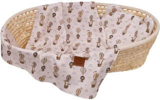 Bambusová letní sada polštářku s medvídkem a přikrývkou Safari balon Infantilo