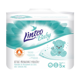 Jednorázové přebalovací podložky Linteo Baby 5ks 60 x 60 cm