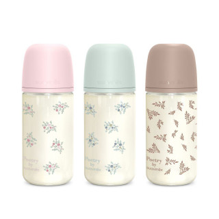 Láhev sklo Poetry 240 ml fyziologická SX Pro 3 m+ MF Suavinex