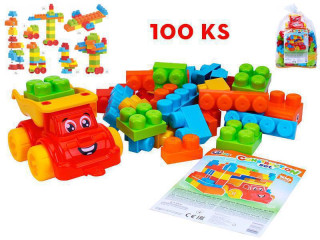 Stavebnice auto nákladní 100 ks 24 m+