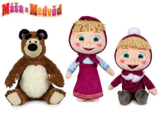 Máša a medvěd plyšoví 29 cm 3 druhy 0m+