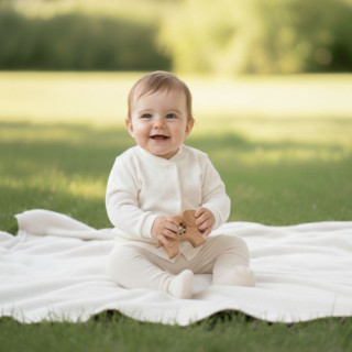 Kabátek vzor obdélníky bílá Baby Service