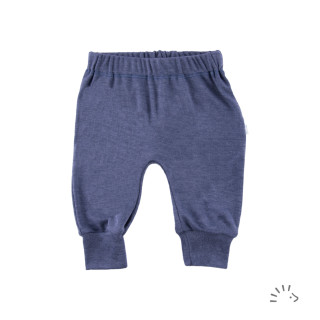 Kojenecké kalhoty merino vlna Ocean Mélange PoPoLiNi