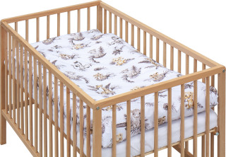 Dětská postýlka s kompletní výbavou přírodní 120 x 60 cm Afrika béžová Scarlett