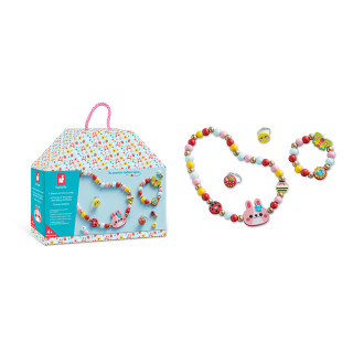 Atelier Sada Výroba šperků Dřevěné korálky Květinová zahrada 4 ks Janod 