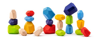 Balanční hra ´´Dřevěné kameny´´ 21 ks