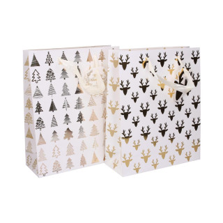 Dárková taška M 26x32x10cm Vánoce