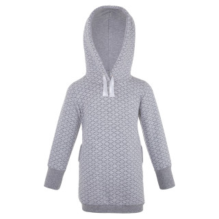 Šaty mikinové šedý melír vzor lesk Little Angel 