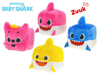 Baby Shark kostka plyšová 7 cm se zvukem