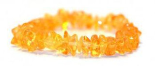 Jantarový náramek pro děti proti bolesti citronově žluté leštěné kousky